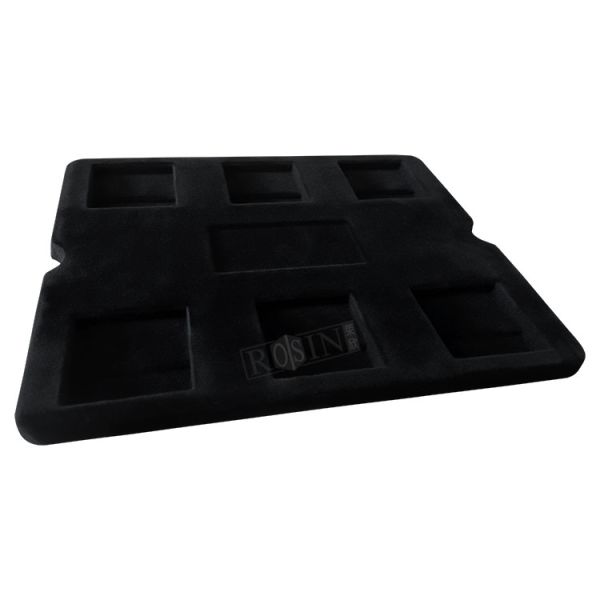 Recyclable 6 Grids Black Flocking Gift Box Plastic Medal Presentation Inner Holder packaging