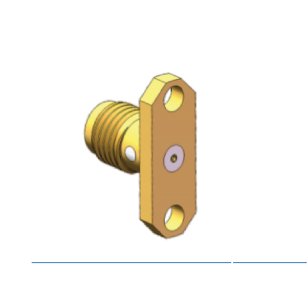 SMA RF Connector 18GHz Female Jack Edge Mount Flange Mount Accept Pin Diameter 0.3mm