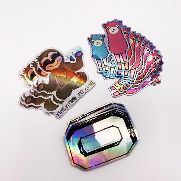 Голограмма Custom Die Cut Наклейка Печать Прочная водонепроницаемая виниловая бумага Украшение