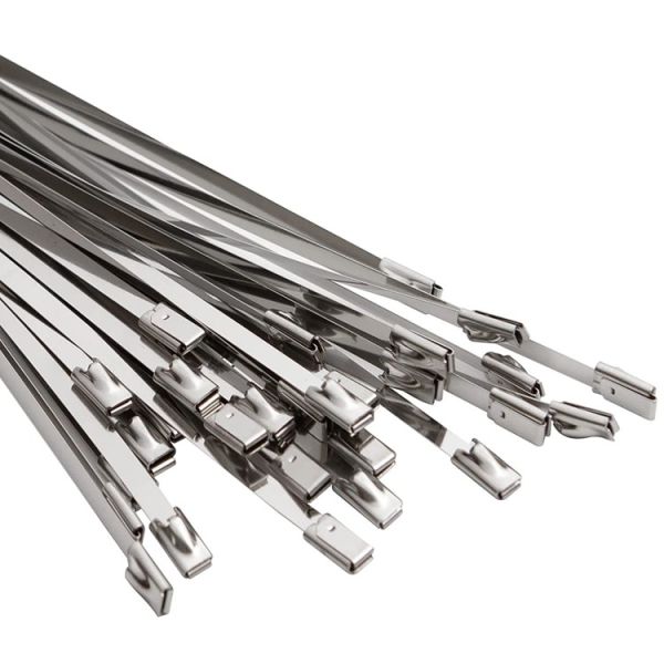 Self Locking Stainless Steel Zip Ties Black High Tensile Strength Durable