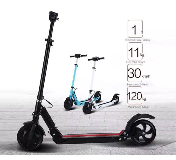 30km/H Mini Micro Electric Scooter 8 Inch Wheel With Digital Panel / Display