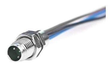 IP67 M8 Connecteur avant Installez le bouclier 3P mâle 1,0m longueur du câble