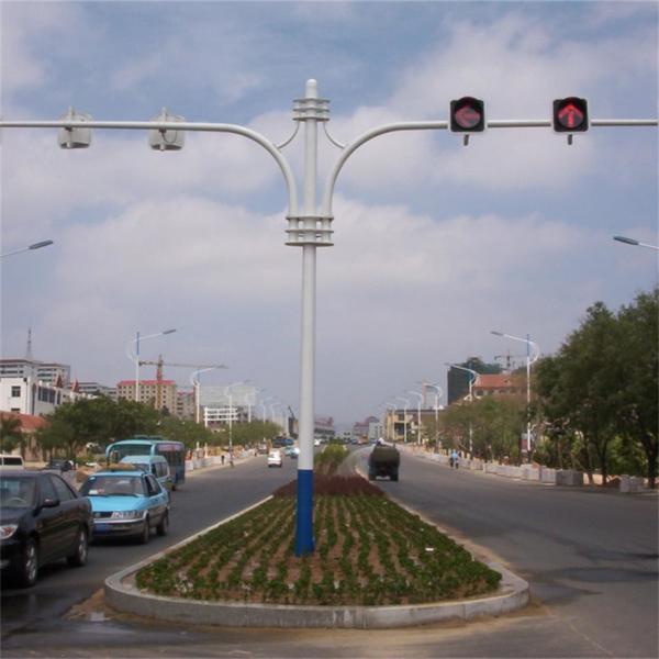 Hot Roll Steel Traffic steel light poles  , Traffic Light Post for Crosswalk