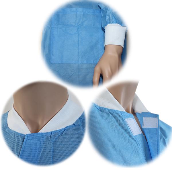 Breathable Eco Friendly Anti-blood 25GSM Disposable Lab Gown