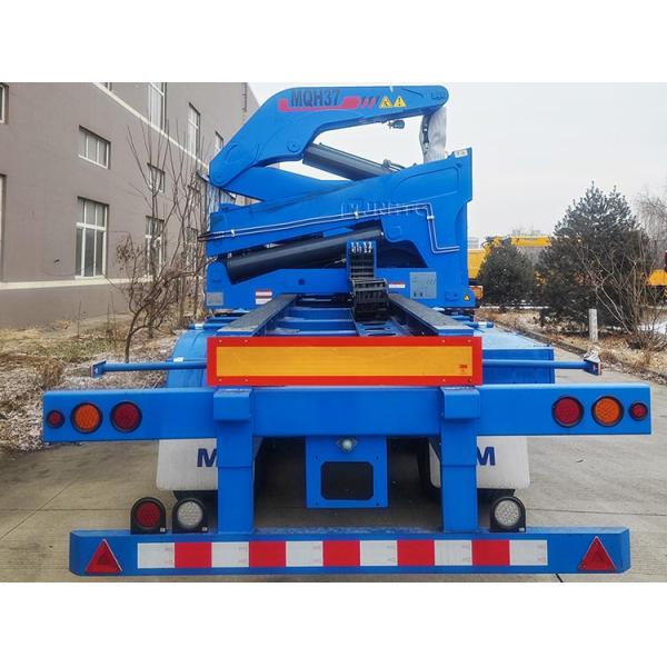 Новый китайский официальный грузовик контейнера боковой подъемник низкопольный полуприцеп с краном высокого качества