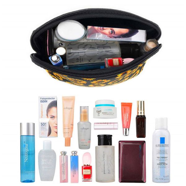 Sublimation Neoprene Cosmetic Travel Bag Diy Photo Printing Sublimation Makeup Bag