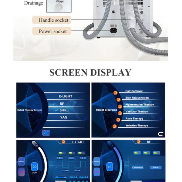 Машина 3 удаления татуировки лазера пикосекунды 1064 Nm в 1 ручке Ipl Rf