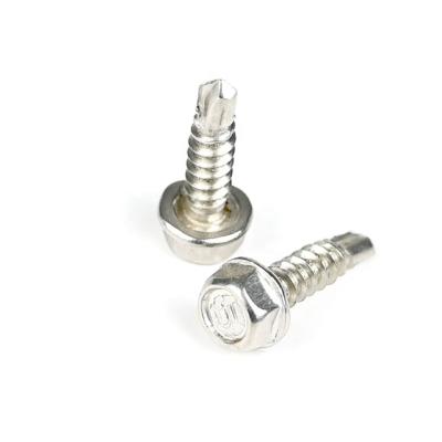 Parafusos de auto-perfuração para estruturas de aço com cabeça hexadeca de aço inoxidável 100% testados por QC