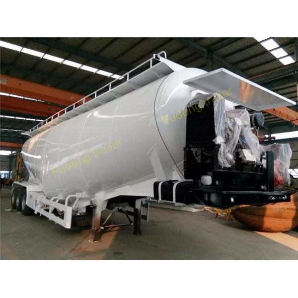 55 CBM Cement Bulk Trailer Steel Tank Body / Tri Axle Cement Bulk Truck
