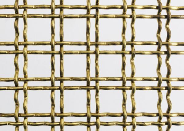 Brass Double Heat Resistance Lock Crimp Wire Mesh For Decorative Fence