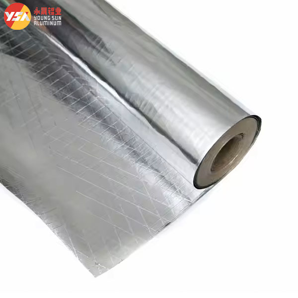 Rhombus Reinforced Aluminum Foil for Thermal Insulation Metallized Coating Polyester Film Aluminum Foil