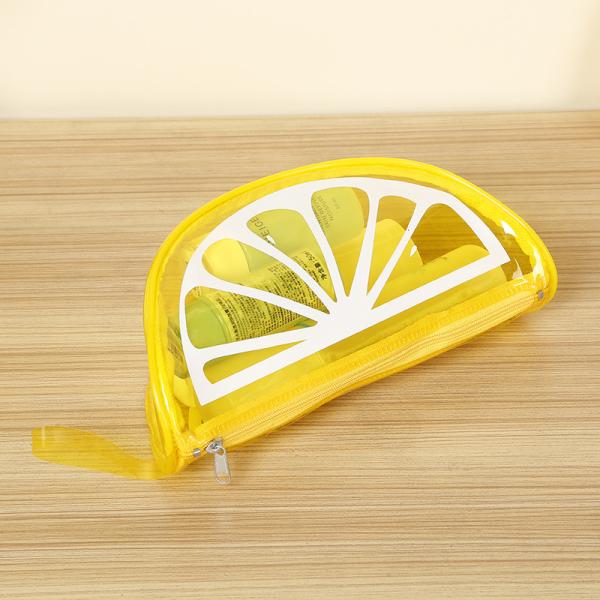 Waterproof Zip Wash Bag Customized Large Capacity PVC Cosmetic Bag with Fruit Design