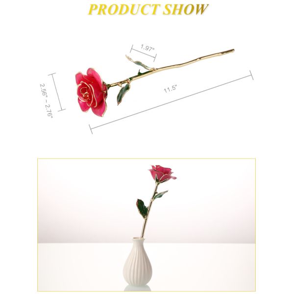 24 Karat Gold Dipped  Rose  Long Artificial Golden Covered Roses  for Graduation ,Christmas, Valentine's Day ,wedding Gift