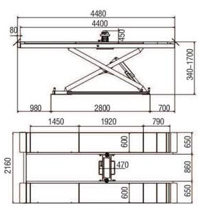 В шкиве земного среднего подъема автоматическом Scissor подъем для обслуживания корабля