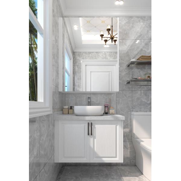 Меламинная доска современные ванные шкафы Маленькие 72 дюйма тщеславие Серый
