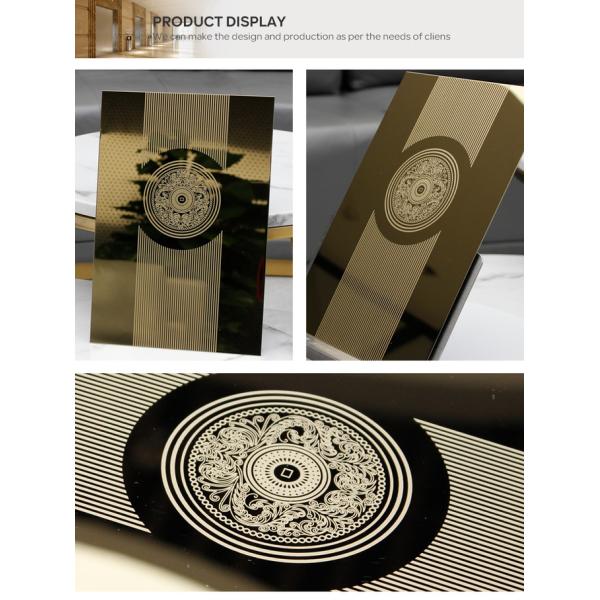 золото зеркала 430 0.8mm вытравило лист нержавеющей стали 4x8ft лифта JIS