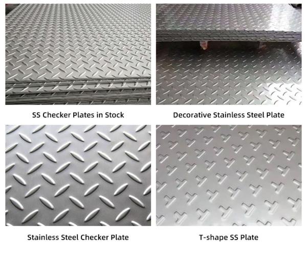 Customized Stainless Steel Checker Plate Pattern Embossed SS Decorative Sheets