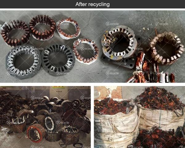 Dois cilindros de ar Máquina de reciclagem de destroçadores de motores elétricos 5-10pcs/min