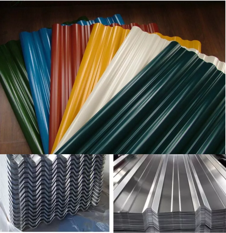 Z275 Aluzinc Corrugated Color Coated Galvanized Steel Sheet PPGI Sheet for Roofing
