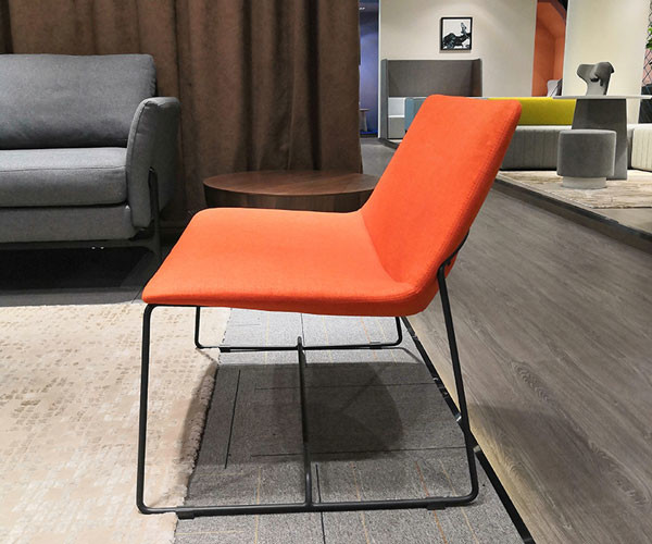 Modern Comfortable Single Seater Sofa Without Arms Armless Pink Accent Hotel