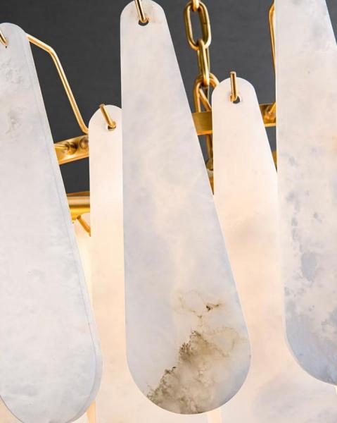 Lâmpada de candelabro de alabastro minimalista de sala de estar