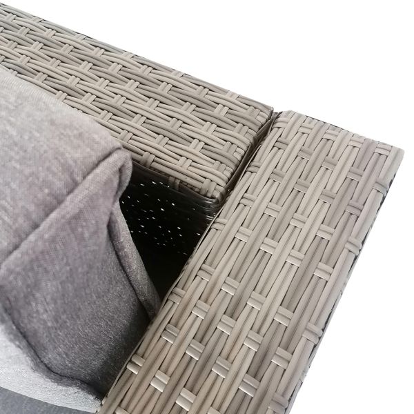 Factory Cheap Concise Style Outdoor Garden Leisure Patio Furniture Set Rattan Wicker Corner Sofa Chair and Coffee Table