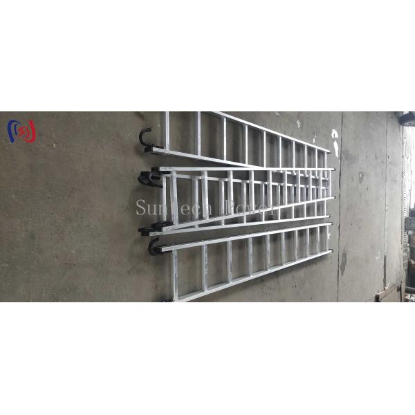 Échelle en alliage d'aluminium industrielle, enfilage, échelle suspendue en alliage d'aluminium, télescopique simple