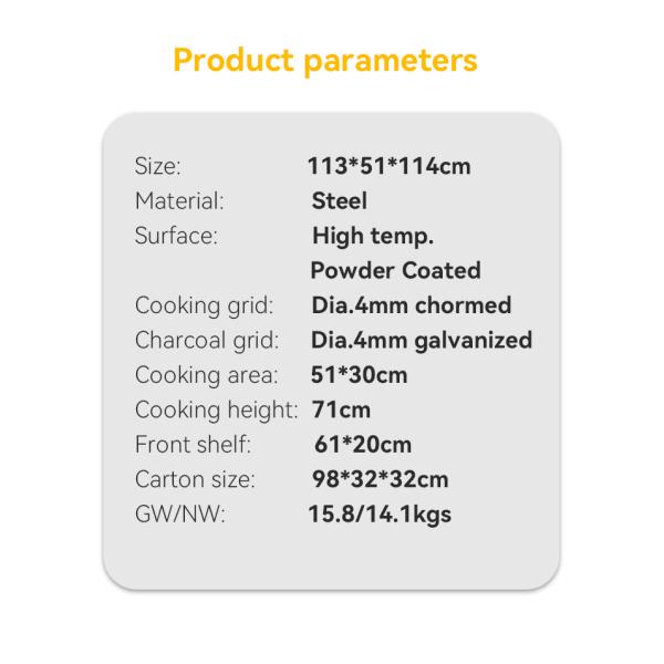 Chrome Plated Customizable Trolley Double Oven Drawer Charcoal Pellet Rotisserie BBQ Grill