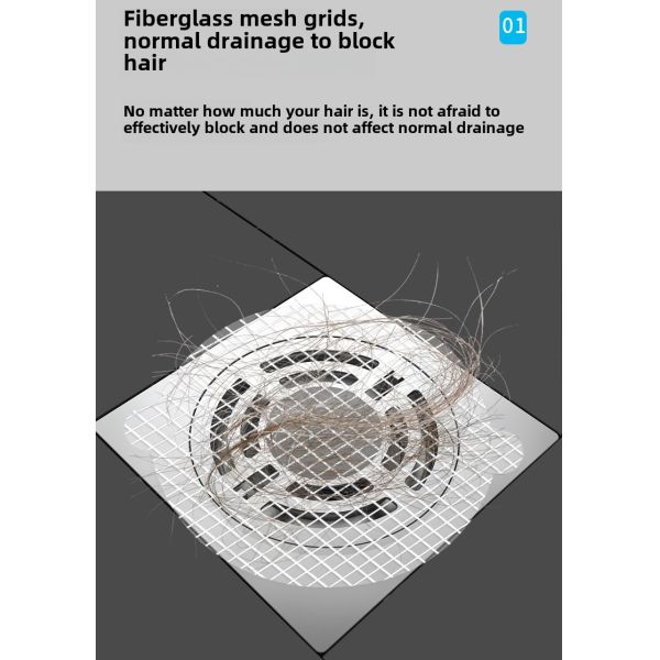 Self Adhesive Disposable Fiber Filter Net Drain Sticker for Bathroom Kitchen Anti-Insect Masking