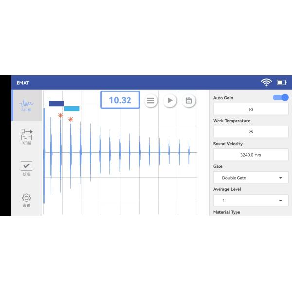 Indicador de grueso de Air Couplant Ultrasonic del modelo del App y Emat