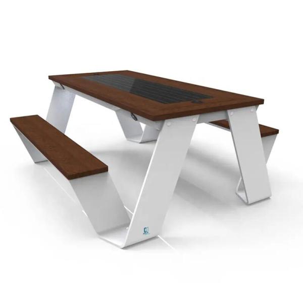 Outdoor Multifunctional Bench Smart Solar Powered Tables And Chairs