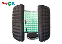 Photo booth gonflable noir personnalisé Événements de fête Blower Up Led 360 Photo Booth Enclosure