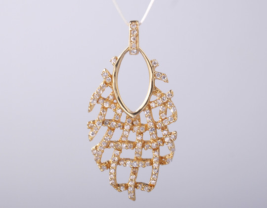 Металлический блестящий подвесок CZ Cross в серебре 925 Custom Logo с гравировкой 2-6g