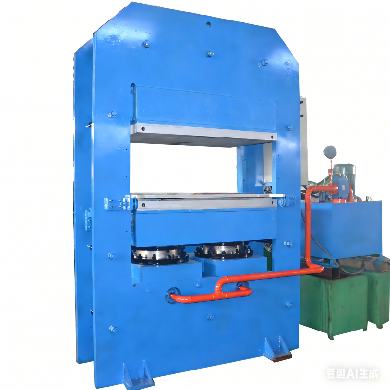 Frame Type Rubber Vulcanizing Machine with 8.00 MN Total Pressure 800mm Daylight and 16.5 KW Main Motor Power