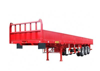 3 transporte vermelho do reboque da carga de maioria do reboque 6.5T da parede lateral do eixo 500mm semi
