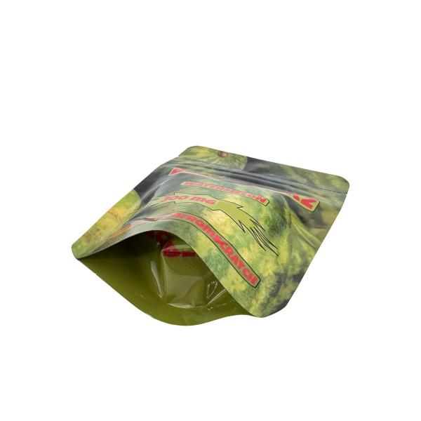 3.5 Custom Digital Printed Foil Lined Stand Up Bags and Pouches for Watermelon Flavor Candy Gummies Packaging
