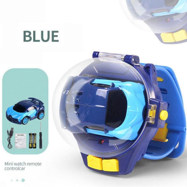 Kids Mini RC Car Watch 2.4 GHz Cartoon RC Racing Car USB Charging 4 Channels for Kids