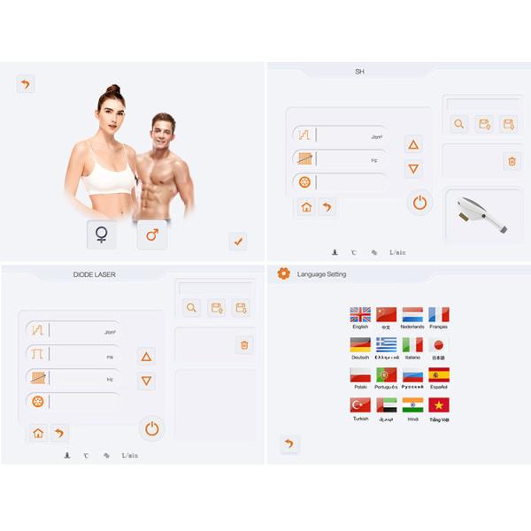 Вертикальный 4 В 1 IPL SHR ND YAG+Diode Elight Machine Безболезненное постоянное удаление волос