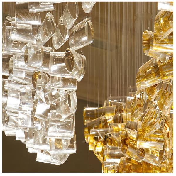 Искусство современная стеклянная люстра Эксклюзивные конструкции люстры для театров и оперных театров