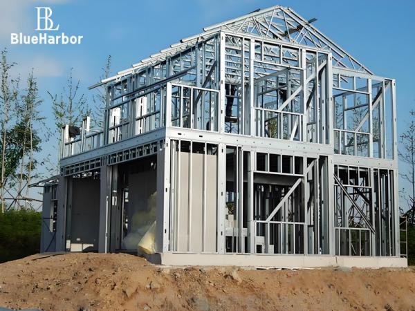 Durable Light Steel Prefab Houses / Prefab Steel Frame Building​