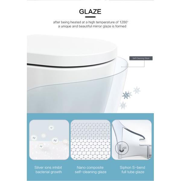 Modern Two Piece Toilet Bowl 780*370*650mm Best White Ceramic Dual Flush S/P Trap