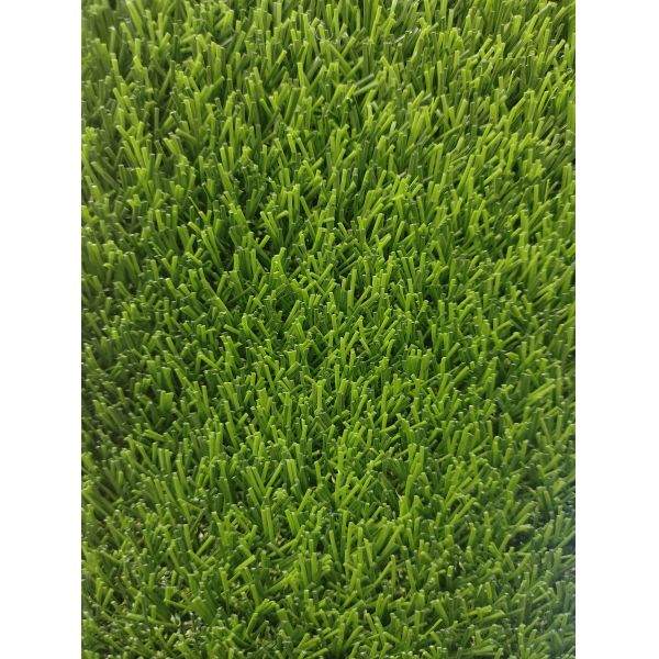 25mm Non-Infill Green Artificial Grass PP+PP Backing PE Material Little Sand Needed Drainage Holes Football Courts Stadiums No Need Rubber