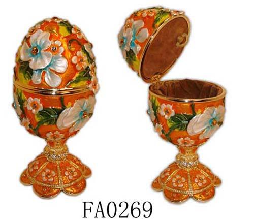 Faberge Egg Decorative Box Pewter Faberge Egg Decorative Box