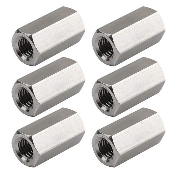 Stainless Steel Long Connector Thread Nut Hex Coupling Nut M2 M4 M8