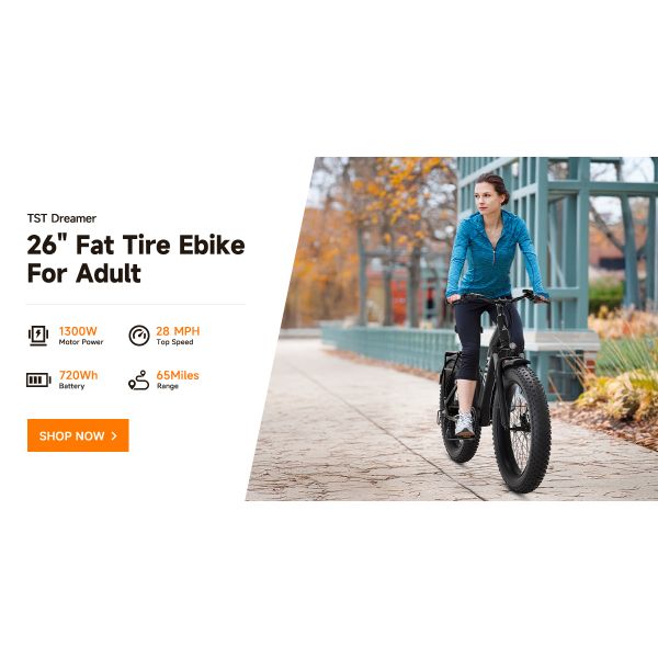 Yeestep 26inch Electric Road Bike for Women Female Step Thru Electric Mountain Bike Brushless Rear Hub Motor 7 Speed Metal Frame