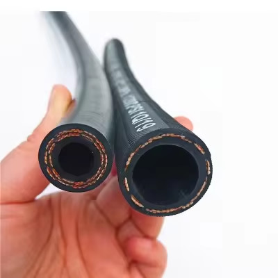 Two High Tensile Textile Wire Braided Low Pressure Oil Resistant Synthetic Rubber Sae 100 R3 Hydraulic Hose