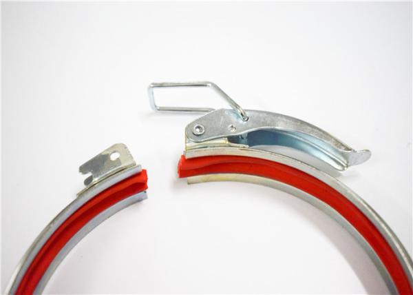 braçadeira de aço inoxidável do tubo da liberação rápida de 80mm - de 600mm com o de borracha alinhado