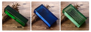 Exterior Decorative Glass Bricks Walls External Transparent Lustrous Fused