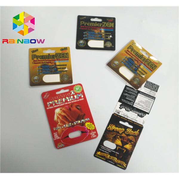 3d Rhino Blister Card Plastic Blister Packaging Display Box For Capsules Sex Pills