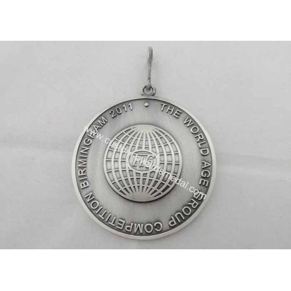 World Age Group Competition Birmingham Die Cast Medals with Antique Silver Plated, 3D